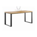 desk with wooden top