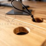 oak countertops in the office