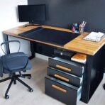 oak desk with drawers