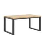 Industrial table "loft kitchen" oak top for 6 or 8 people