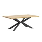 Oak spider table for conference rooms, offices, homes 200x100cm