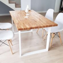 white dining room table