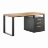 Desk with wooden top and drawers