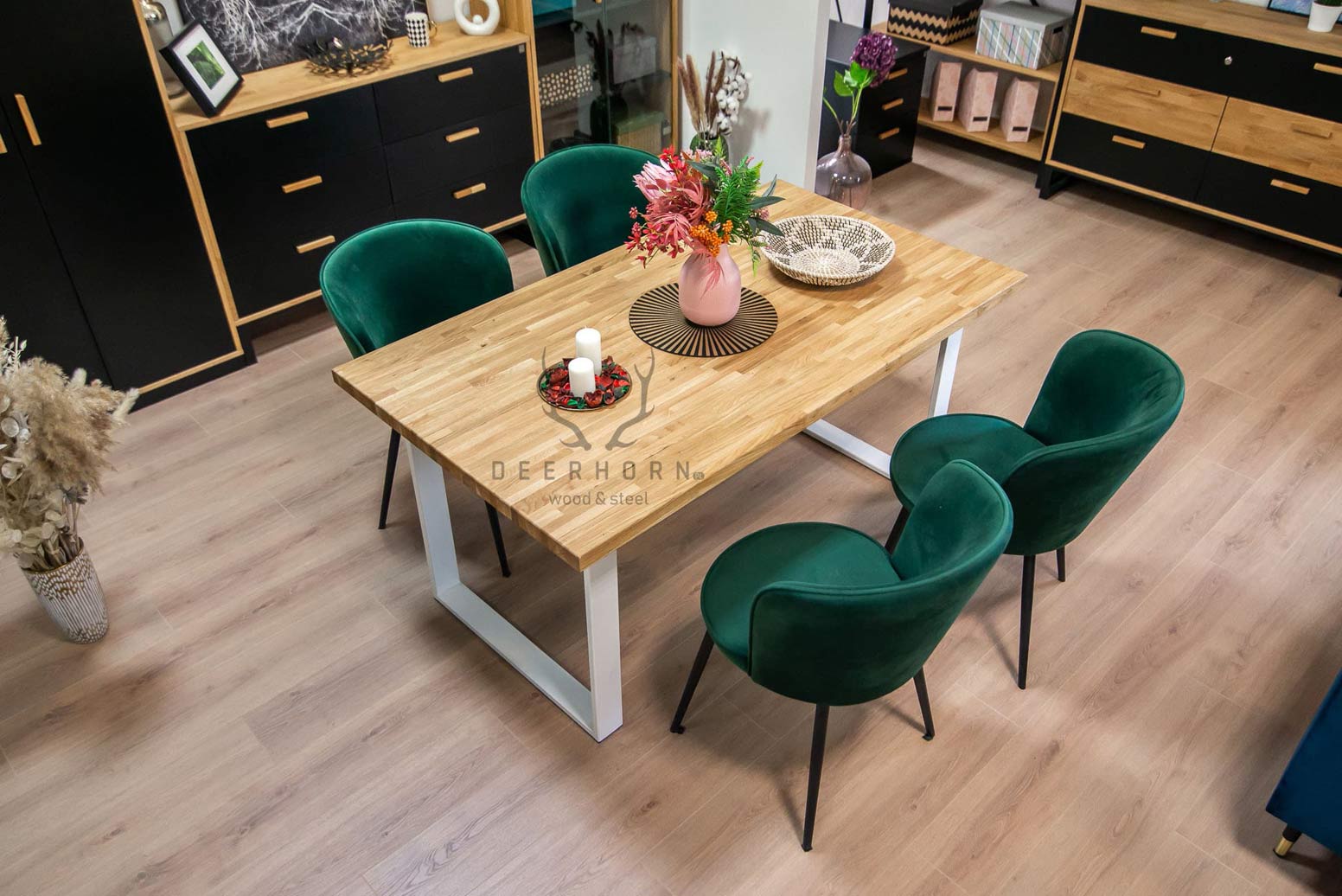 loft table on white legs