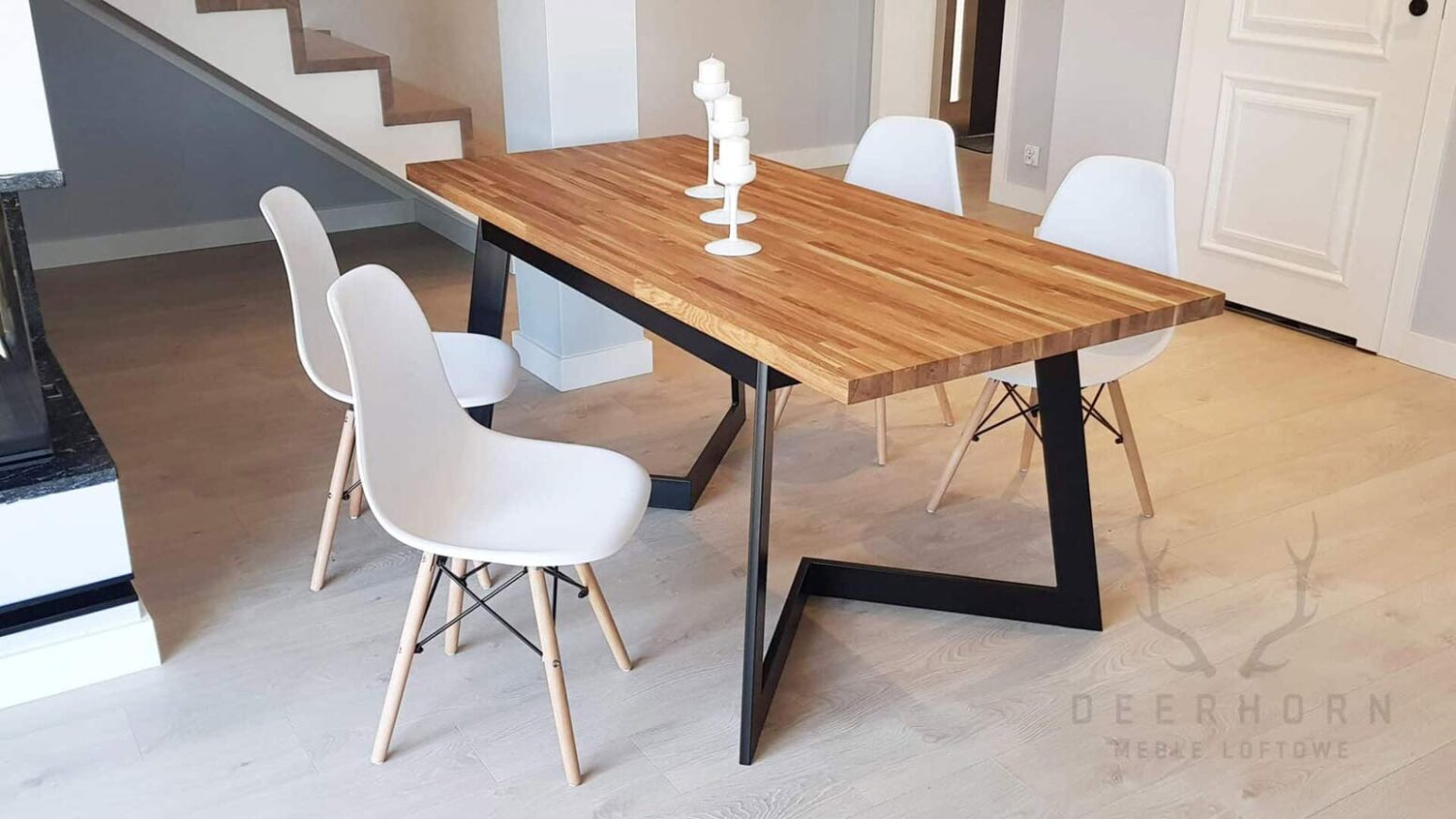 modern_stool_industrial modern loft industrial table