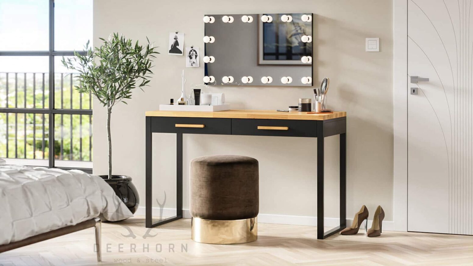 dressing table_with_wooden_top dressing table with wooden top