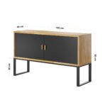 black dresser with wood