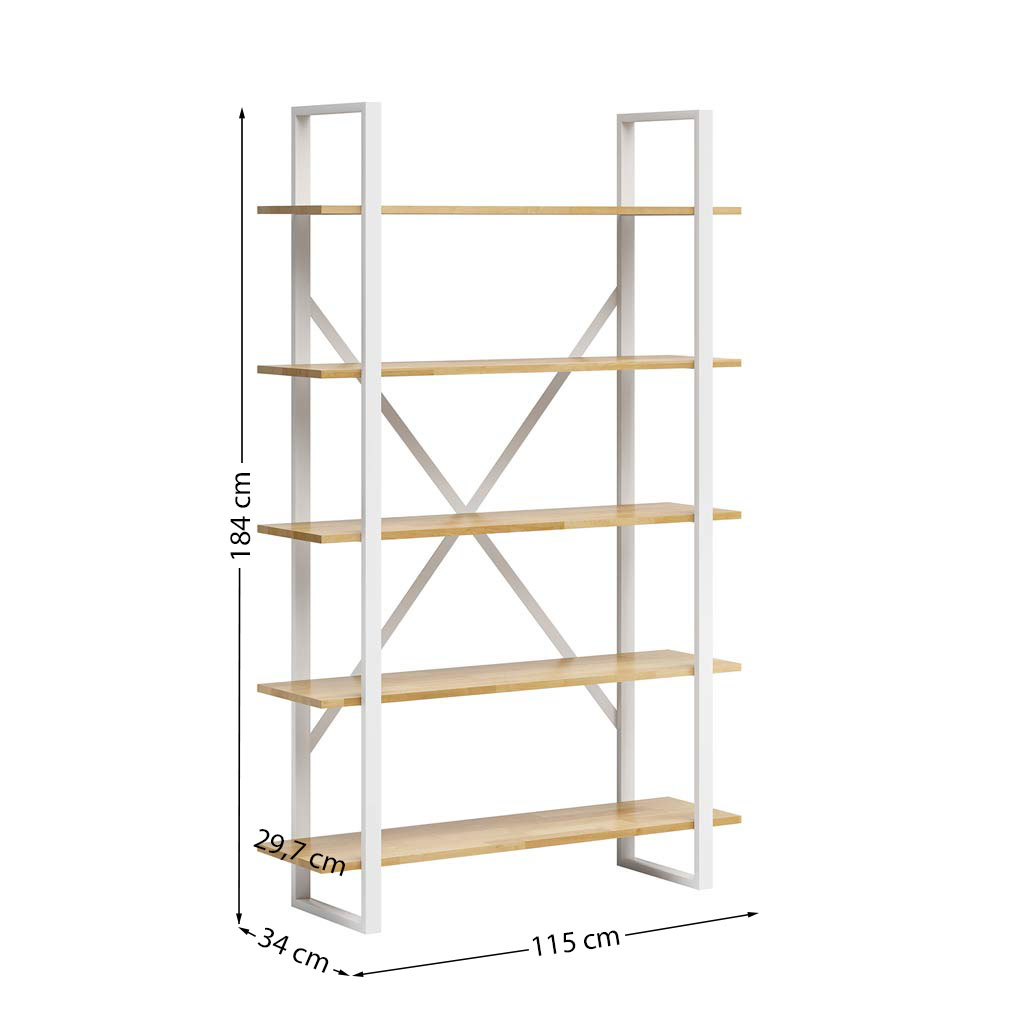 bialy-regal-na-ksiazki-lub-segregatory Biały regał na książki lub segregatory