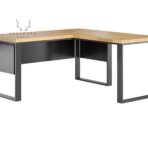 corner desk with wooden top