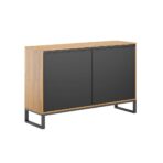 office dresser black with wood