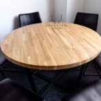 wooden round table