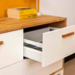 komoda cztery szuflady skandynawska biała