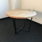 round table with wooden tops