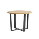 Round table with wooden top. Diameter 100cm