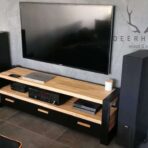 RTV cabinet made of wood and metal