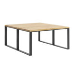 Set of two desks with wooden tops in loft style