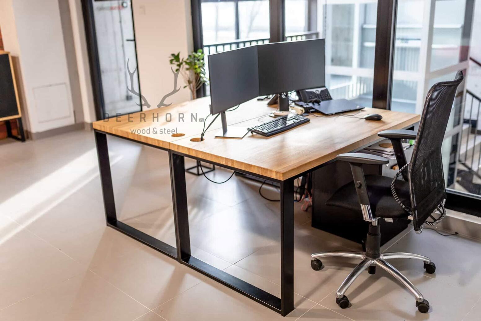 desk_with_wood_top desk with wooden top