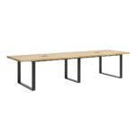 Conference table with wooden top 350x100cm