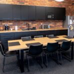 Kitchen table with wooden top