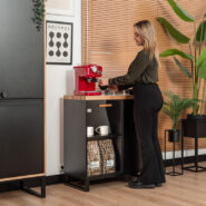 szafka do przechowywania kawy podświetlana