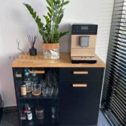 loft coffee maker cabinet