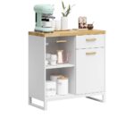 White office coffee machine cabinet