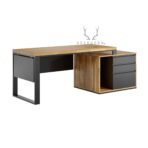 premium desk with wooden top