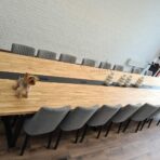 conference table with wooden top