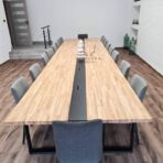 conference table with grommets