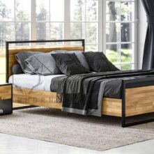 loft bedroom wood metal