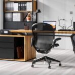 desk with slanted legs