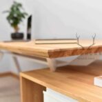 desk with undercut top