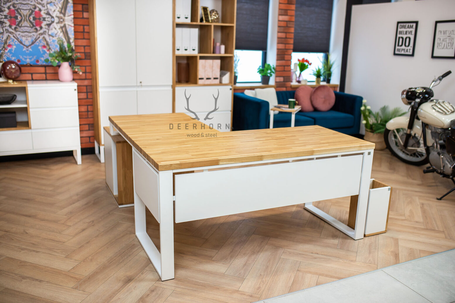 modern_desk corner desk with pedestal