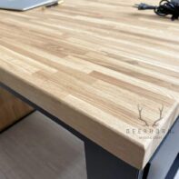 loft desk made of wood and metal