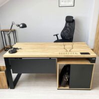loft wood desk
