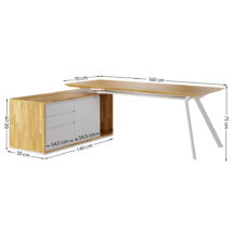 biurko z dużym kontenerem z szufladami