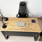 desk with wooden top loft