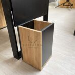 wood wastebasket
