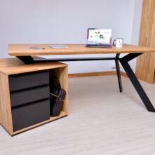 desk with undercut top