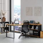 corner desk with space for binders