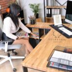 trendy corner desk