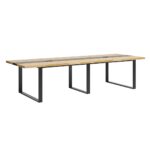 Conference table with wooden top 320x110cm with cable holes