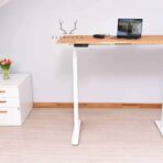 desk with wooden top