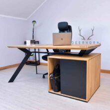 wooden loft desk