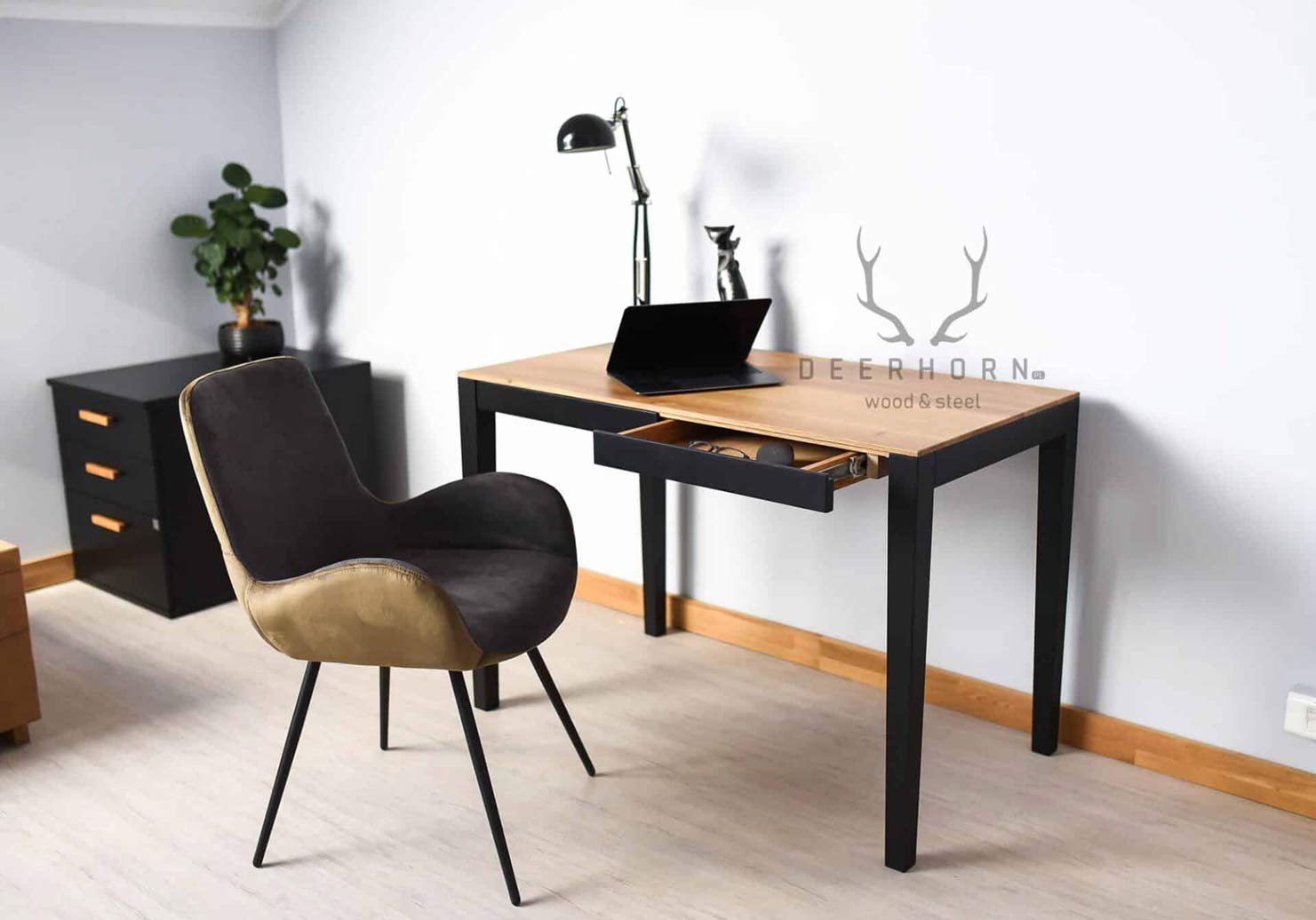 Office furniture, loft industrial office furniture made of metal wood