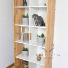 glass and wood showcase