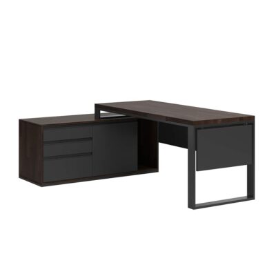 corner desk with drawers ebony
