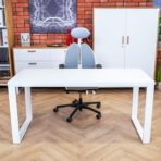 white scandinavian desk