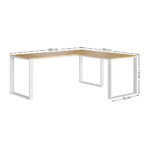 biurko narożne klasyczne z drewnianym blatem