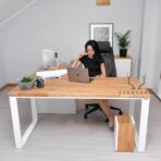 white desk